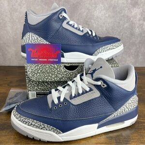 Air Jordan 3 Retro Georgetown Size 10 CT8532-401 Men’s Navy Blue Sneaker OG Rare
